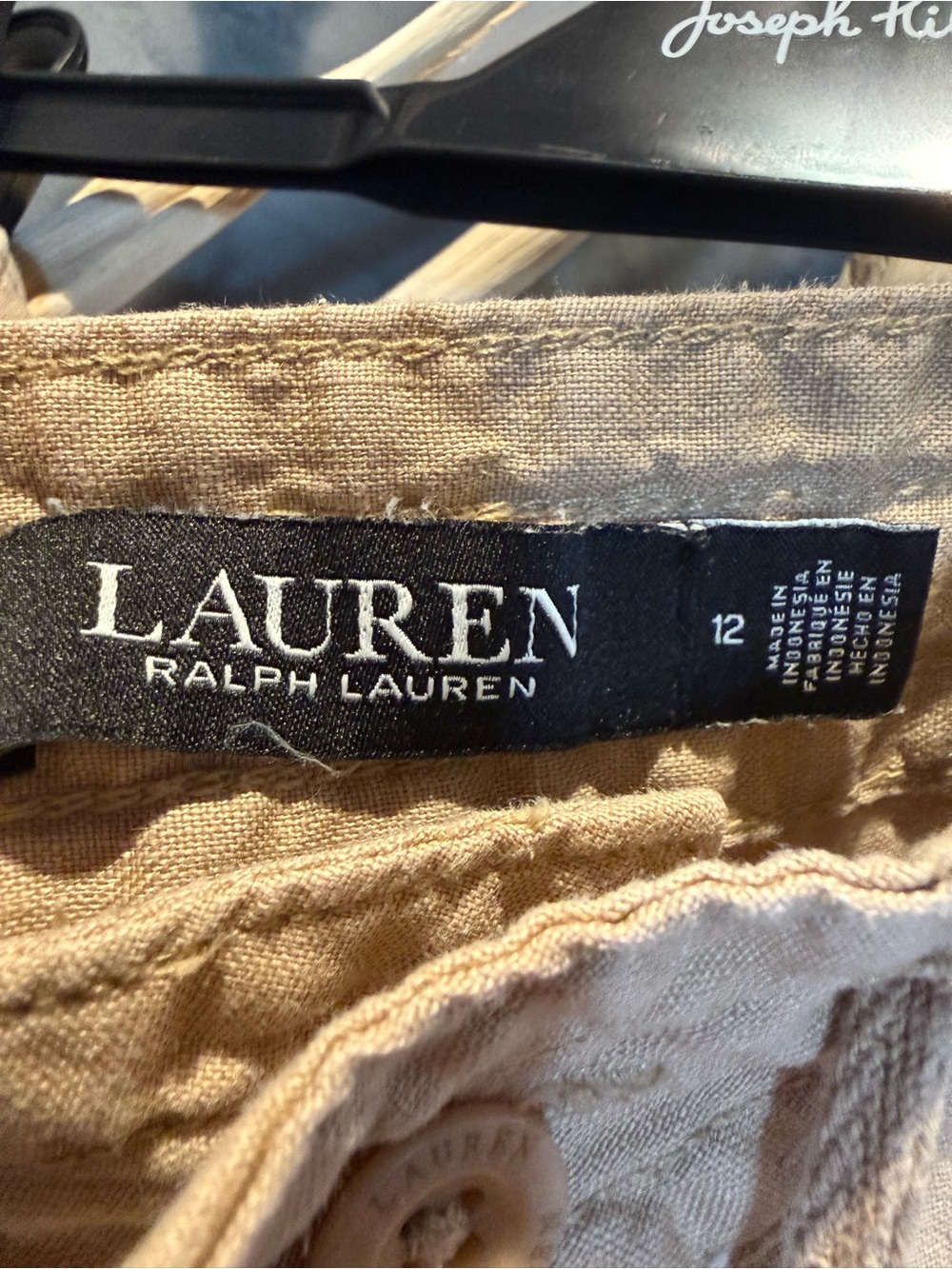 Ralph Lauren Relaxed Drawstring Wide-Leg Pants - Tan - Picture 5 of 8